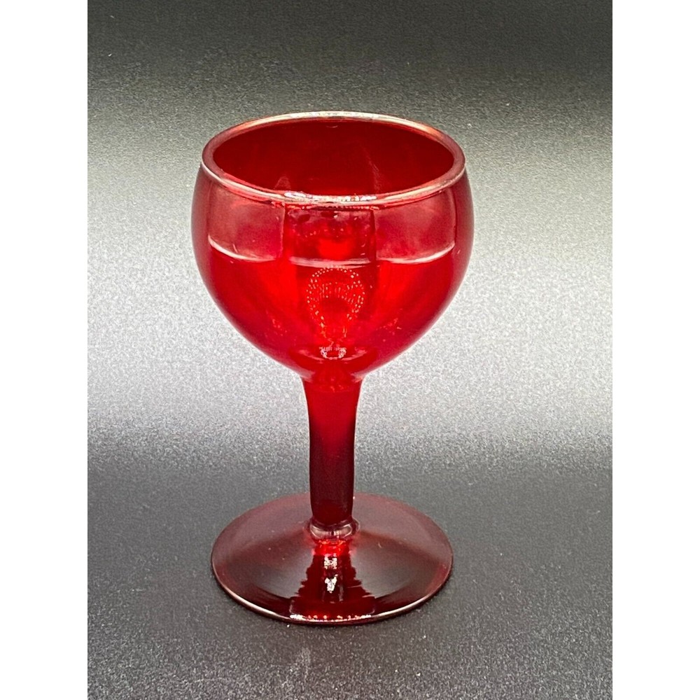 Vintage Red Cordial Glass #1